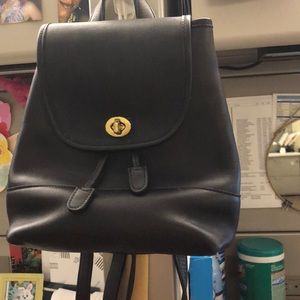 Coach backpack mini black leather